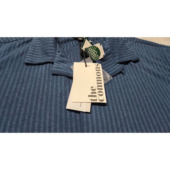 The Commons Men's Navy XL Tall Textured Knit Short Sleeve Hybrid Shirt NWT - Picture 3 of 12